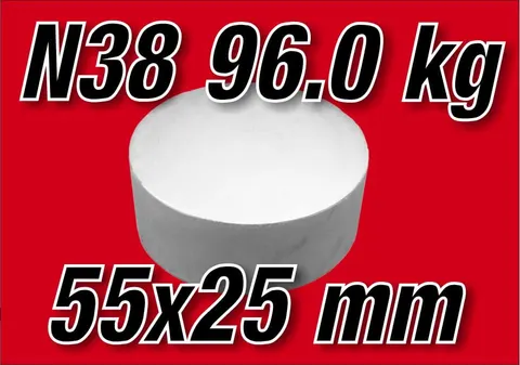 MW 55x25 N38 Magnes neodymowy walcowy