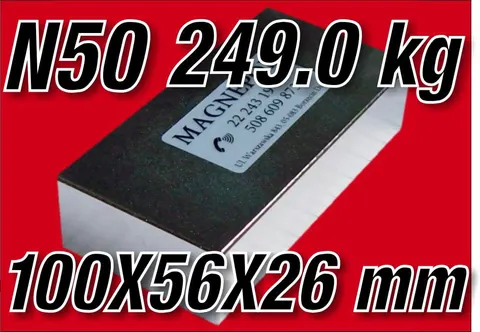 MPŁ 100x56x26 N50 Magnes neodymowy płytkowy