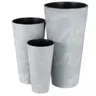 Zestaw 3x Doniczka donica ogrodowa tubus beton effect