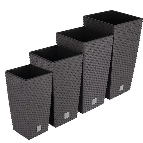 Zestaw 4x Doniczka donica ogrodowa rato square umbra