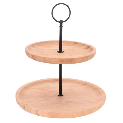 Patera 2-poziomowa bambusowa Deco4Home