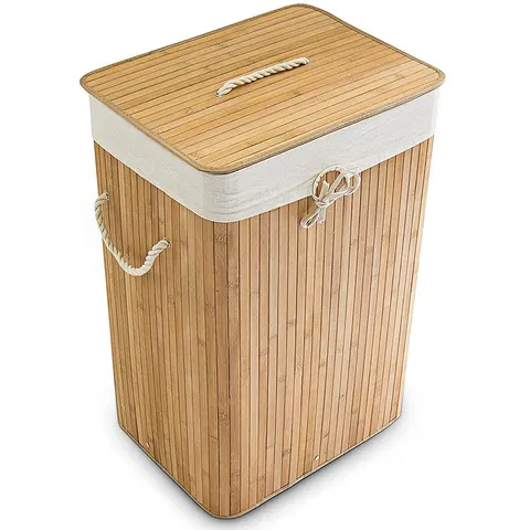 Kosz na pranie 60 l bambusowy z uchwytem Deco4Home