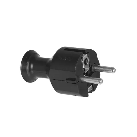 Wtyczka prosta rozbieralna Uni-Schuko 2p+Z Schuko 16A 250V WT-40 czarny VAYOX