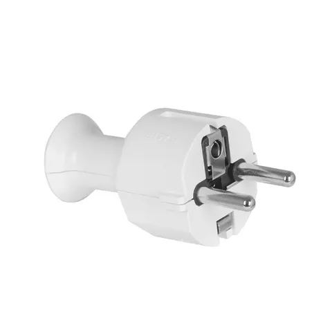 Wtyczka prosta rozbieralna Uni-Schuko 2p+Z Schuko 16A 250V WT-40 biały VAYOX