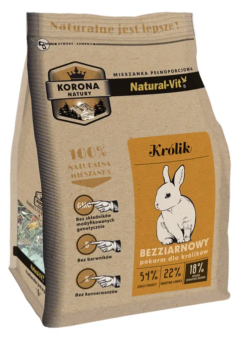 KORONA NATURY Natural-Vit Pokarm Dla Królika 750g
