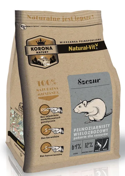 KORONA NATURY Natural-Vit Pokarm Dla Szczura 750g