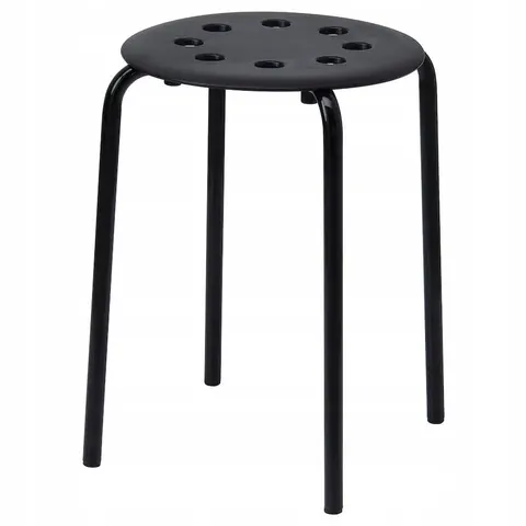 IKEA MARIUS STOŁEK, TABORET, KRZESŁO 45 CM CZARNE