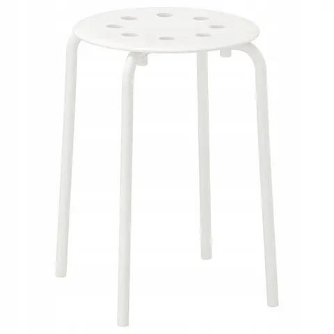 IKEA MARIUS Stołek, taboret, krzesło biały 45 cm