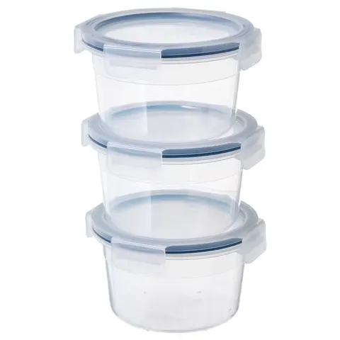 IKEA 365+ POJEMNIK NA ŻYWNOŚĆ OKRĄGŁY 3 szt. 750ml