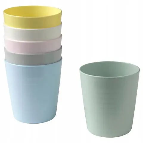 IKEA KALAS KUBKI PLASTIKOWE 6 SZT.
