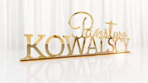 Napis na stół Pary Młodej Państwo