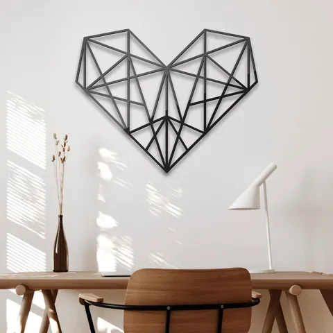 Napis dekoracyjny 3D geometryczny - Serce