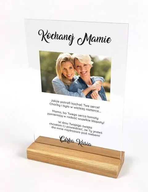 Personalizowana ramka z wydrukiem na plexi - Kochanej Mamie