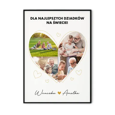 Plakat Serce dla Babci i Dziadka