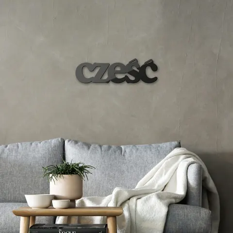 Napis na ścianę z plexi - Cześć