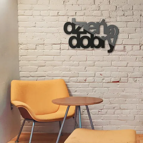 Napis na ścianę z plexi - Dzień dobry