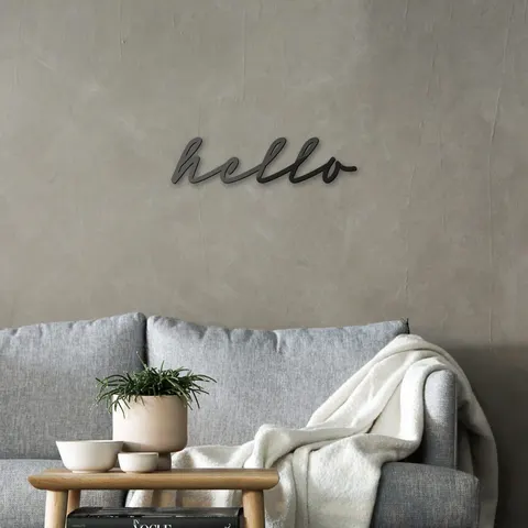 Napis na ścianę z plexi - Hello
