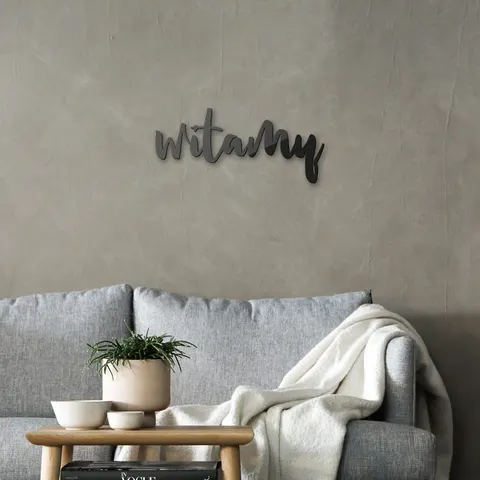 Napis na ścianę z plexi - Witamy