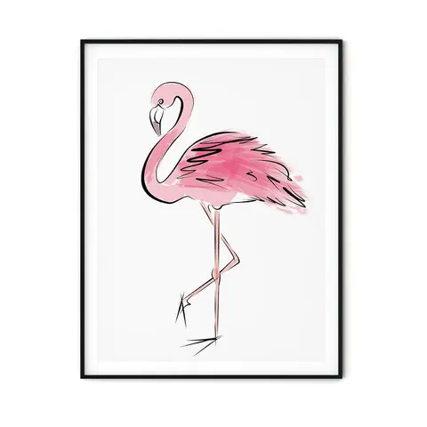 Plakat na ścianę w ramie - Flaming