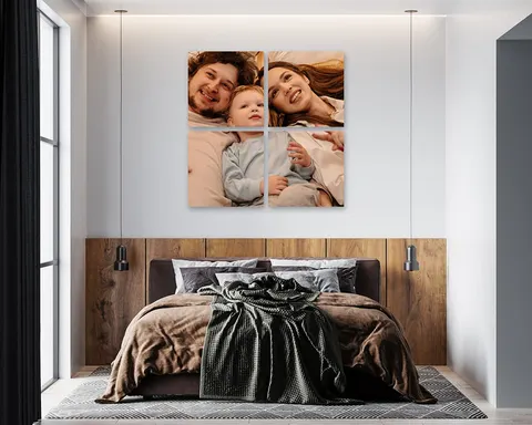 Obraz na płótnie Canvas czteroczęściowy "tetraptyk" z Twoim zdjęciem