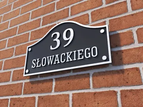 Tablica adresowa na dom aluminiowa srebrna