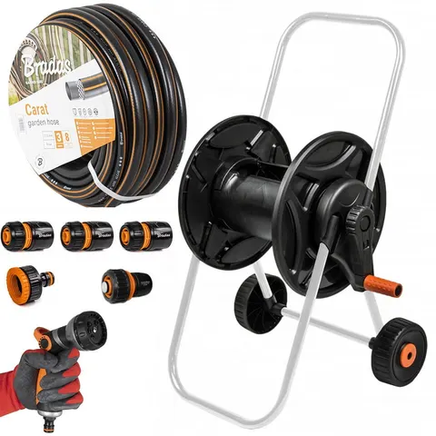 Wózek z wężem ogrodowym 1/2 20m AG26020SET1 BLACK LINE BRADAS