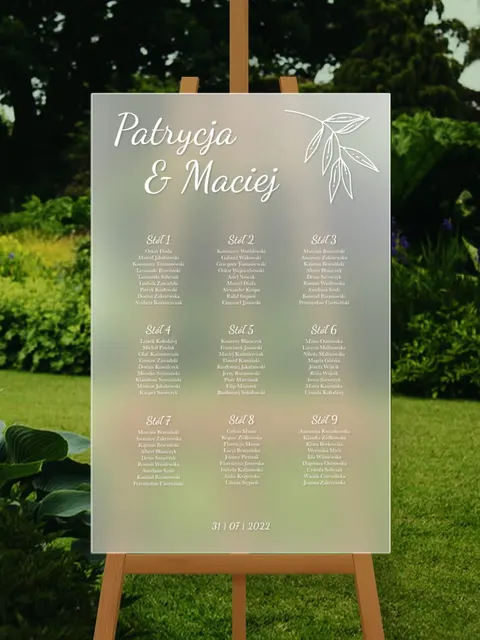 Satynowy plan stołów z plexi - Minimalistyczne