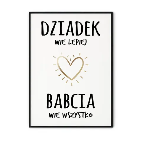 Plakat złoty - Dziadek wie lepiej...