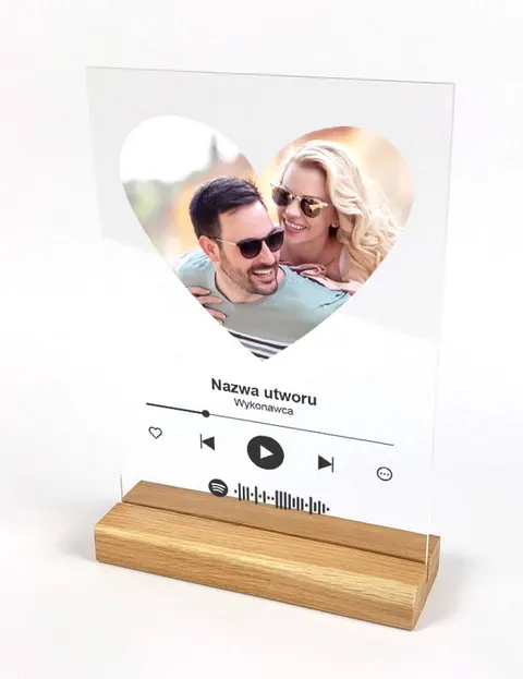 Ramka spotify ze zdjęciem na plexi