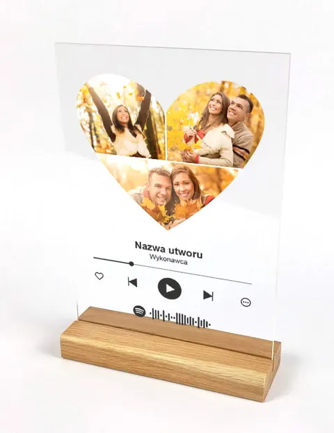 Ramka spotify ze zdjęciem (mix) na plexi