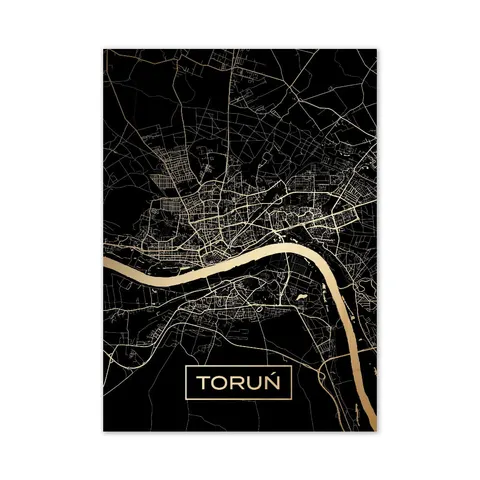 Złota mapa miasta - Toruń
