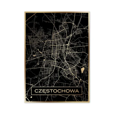 Złota mapa miasta - Częstochowa
