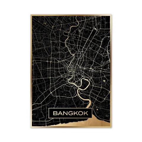 Złota mapa miasta - Bangkok