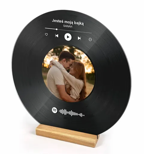 Ramka spotify ze zdjęciem na plexi - płyta winylowa