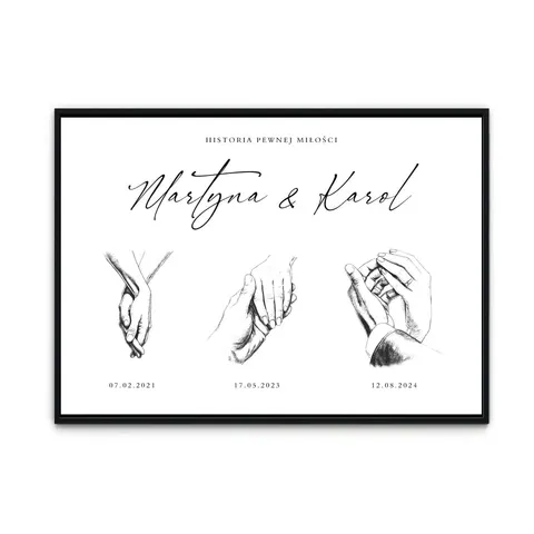 Plakat Historia naszej miłości - b&w