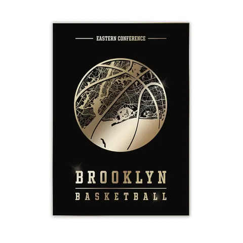 Złoty plakat sportowy - Brooklyn Nets EAST