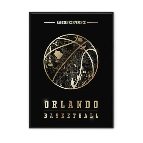 Złoty plakat sportowy - Orlando Magic EAST