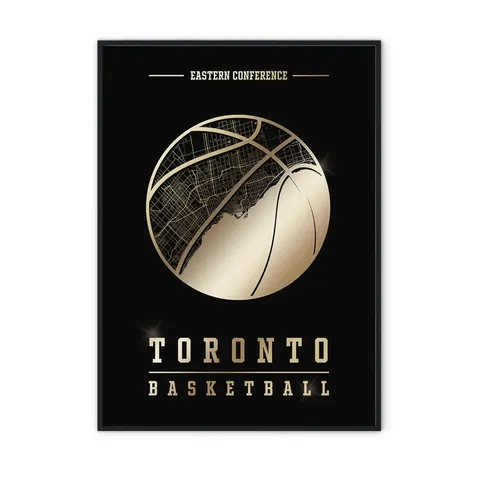 Złoty plakat sportowy - Toronto Raptors EAST