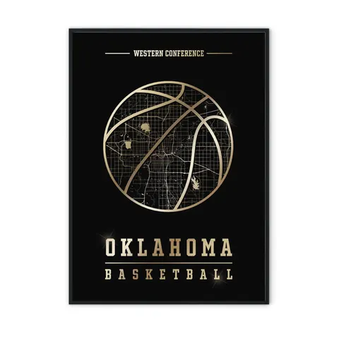 Złoty plakat sportowy - Oklahoma Tunder West