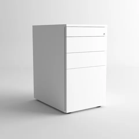 Kontener biurowy dostawny | szerokość 30 cm | bezuchwytowy