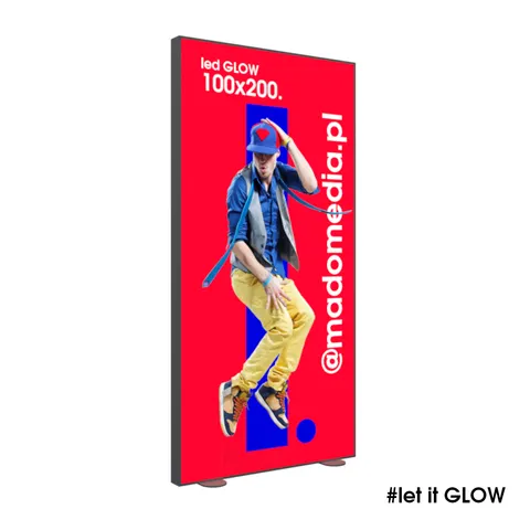 Ścianki reklamowe: Kaseton tkaninowy LED 100x200 cm
