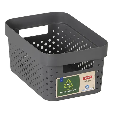 Pojemnik ażurowy INFINITY DOTS 1,4 L ciemnoszary 252512 CURVER