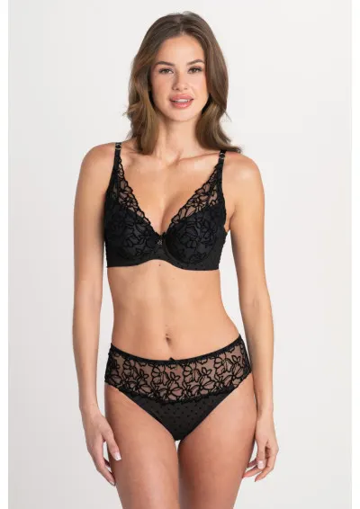 Samanta - Biustonosz Emma A475 czarny push-up Czarny 65F