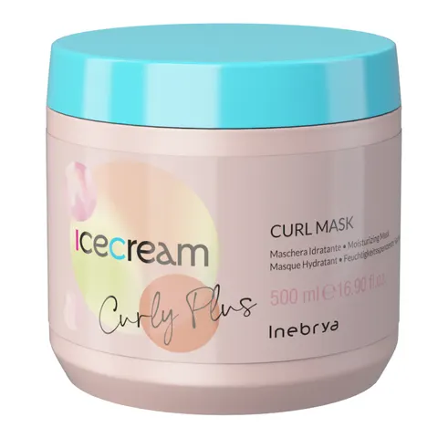 Inebrya ice cream curly plus maska do włosów kręconych, 500ml