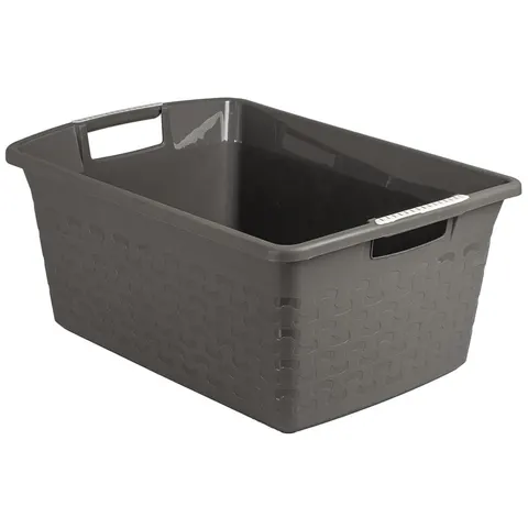 Miska prostokątna COTTON 25L 1425 ciemnoszary melanż BRANQ