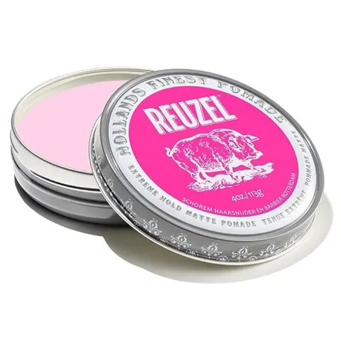 Reuzel pink extreme hold matte pomada do włosów, bardzo mocna, 113g