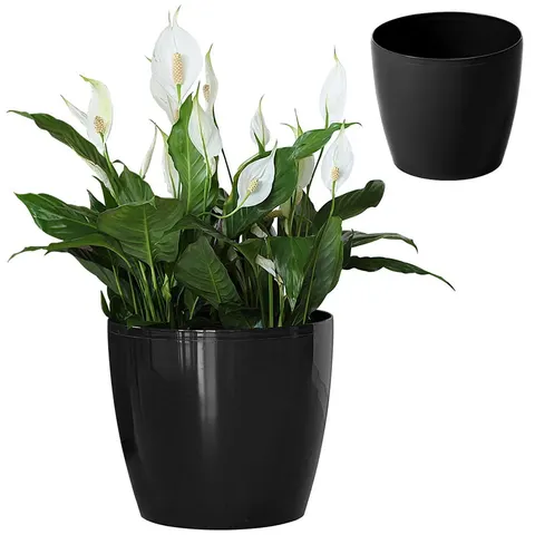 Osłonka-doniczka MAGNOLIA 120 - czarny LA200-04 LAMELA