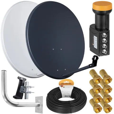 Antena czasza satelitarna CORAB 80 zestaw quad