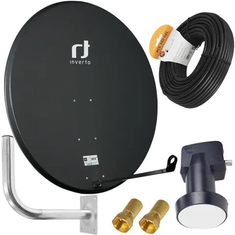 Antena Satelitarna INVERTO 80 grafit Zestaw single premium GEL