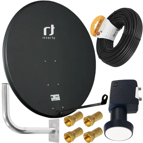 Antena Satelitarna INVERTO 80 grafit Zestaw twin premium GEL